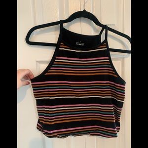 Torrid striped crop top